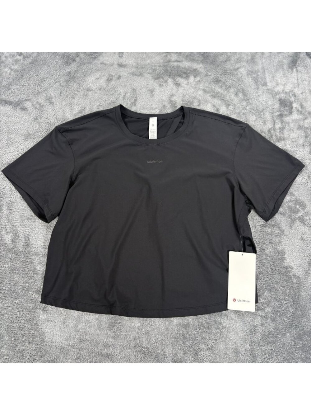 Lululemon Pace Crush Cross Back Graphic Tee Womens XL Black NWT